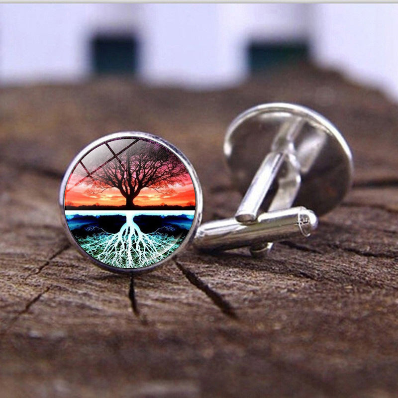 Wholesale Alloy Tree of Life Men's Cufflinks