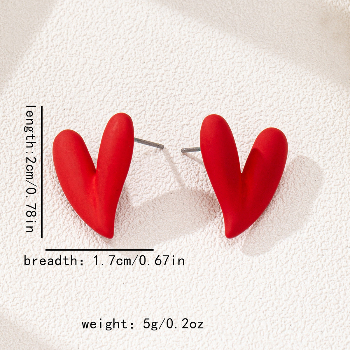 Wholesale 1 Pair/3 Pair/4 Pair Elegant Design Metal Love Heart Stud Earrings