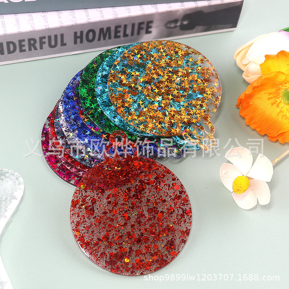 Wholesale 10pcs/ pack Acrylic Christmas Ornaments Decoration DIY Craft Christmas Tree Ornaments Patches