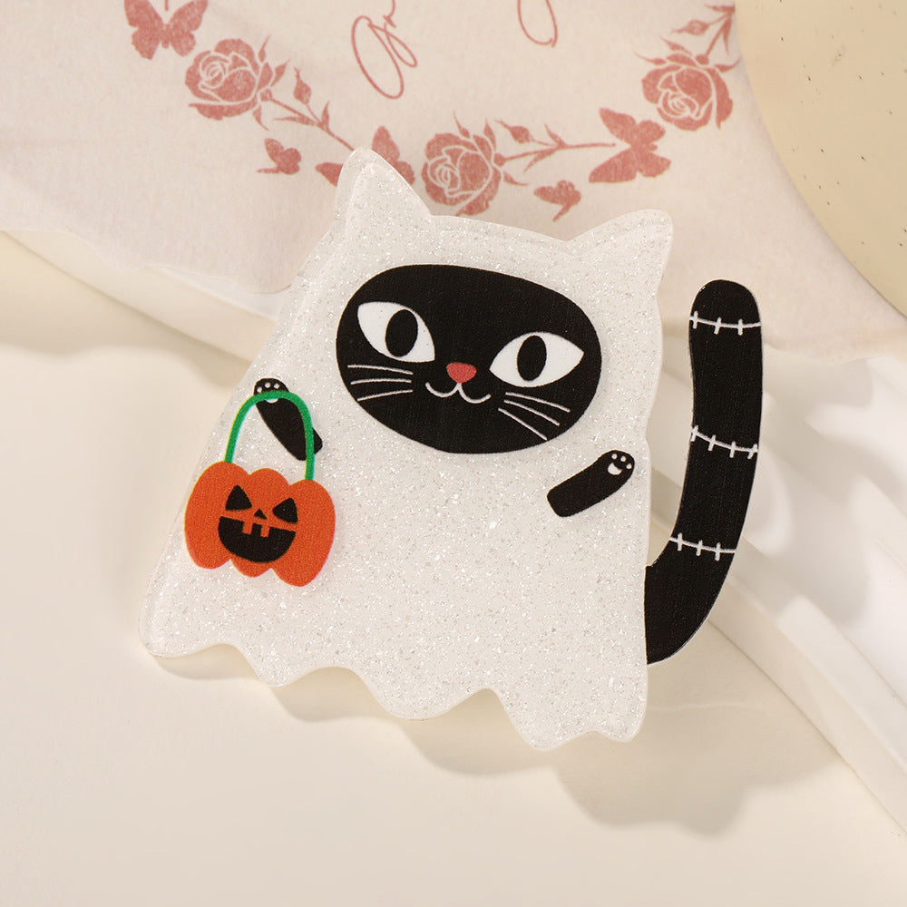Wholesale 10pcs Pumpkin Cat Ghost Acrylic Flatback