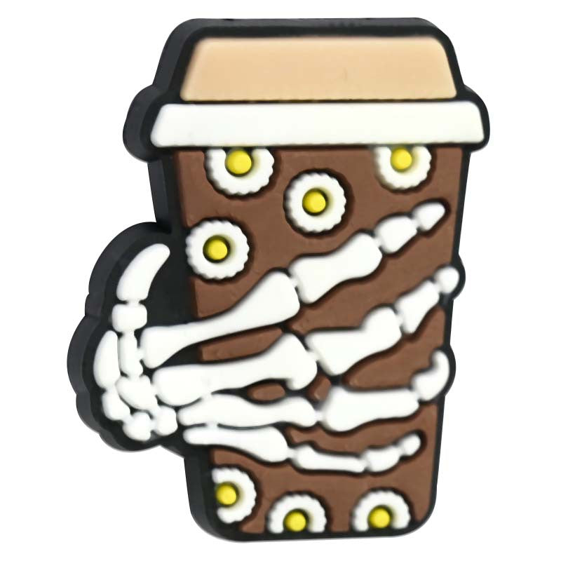 Wholesale Random100pcs Dairy Cup  PVC Soft Glue Travel Cup Focal Beads