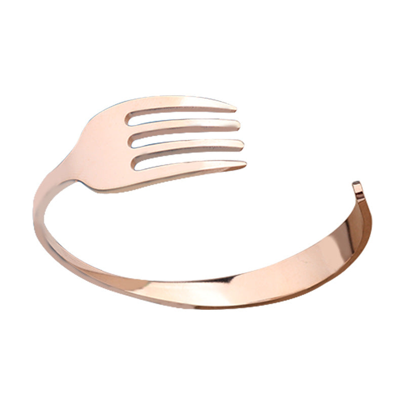 Wholesale Stainless Steel Fork C Type Opening Bracelet