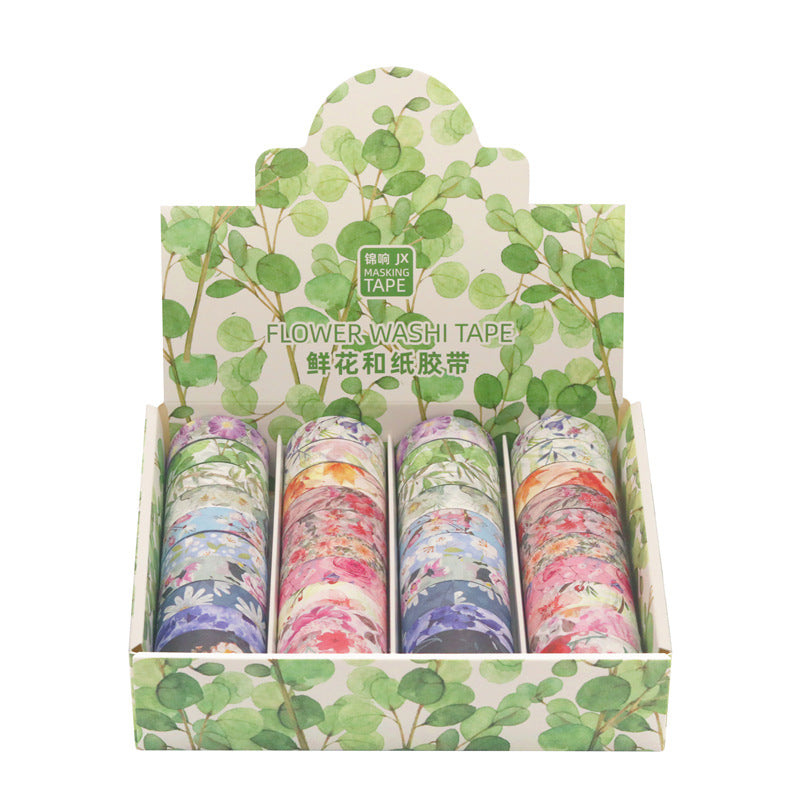 Wholesale DIY Decorative Booklet 40 Roll Large Box of Flowers and Paper Tape