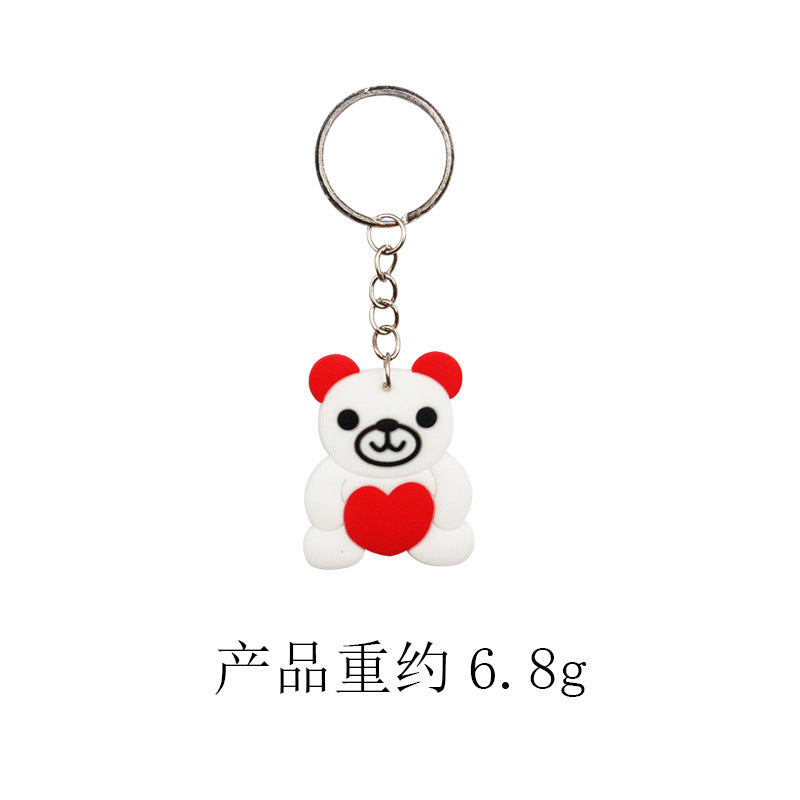 Wholesale Valentine's Day 24PCS/PACK Love PVC Keychains