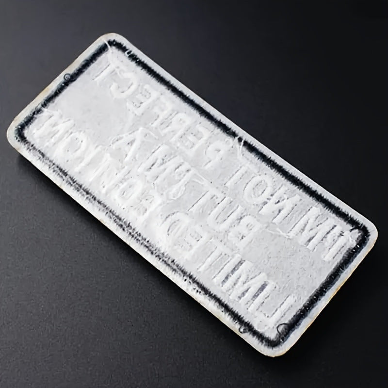 Wholesale Chic Embroidered Coat Patch I M NOT PERFECT BUT I M A Slogan Applique For Everyday Style