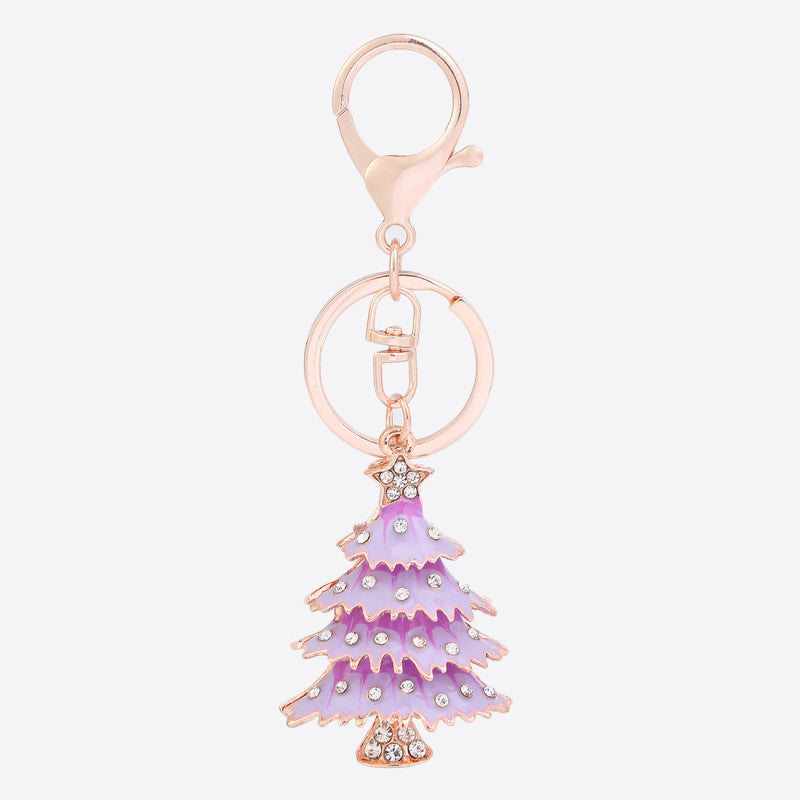Wholesale Alloy Christmas Tree Keychain