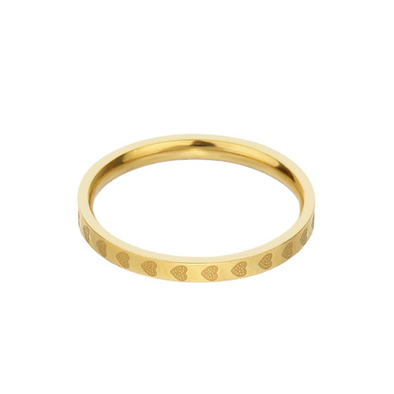 Wholesale Titanium Steel Love Circle Ring