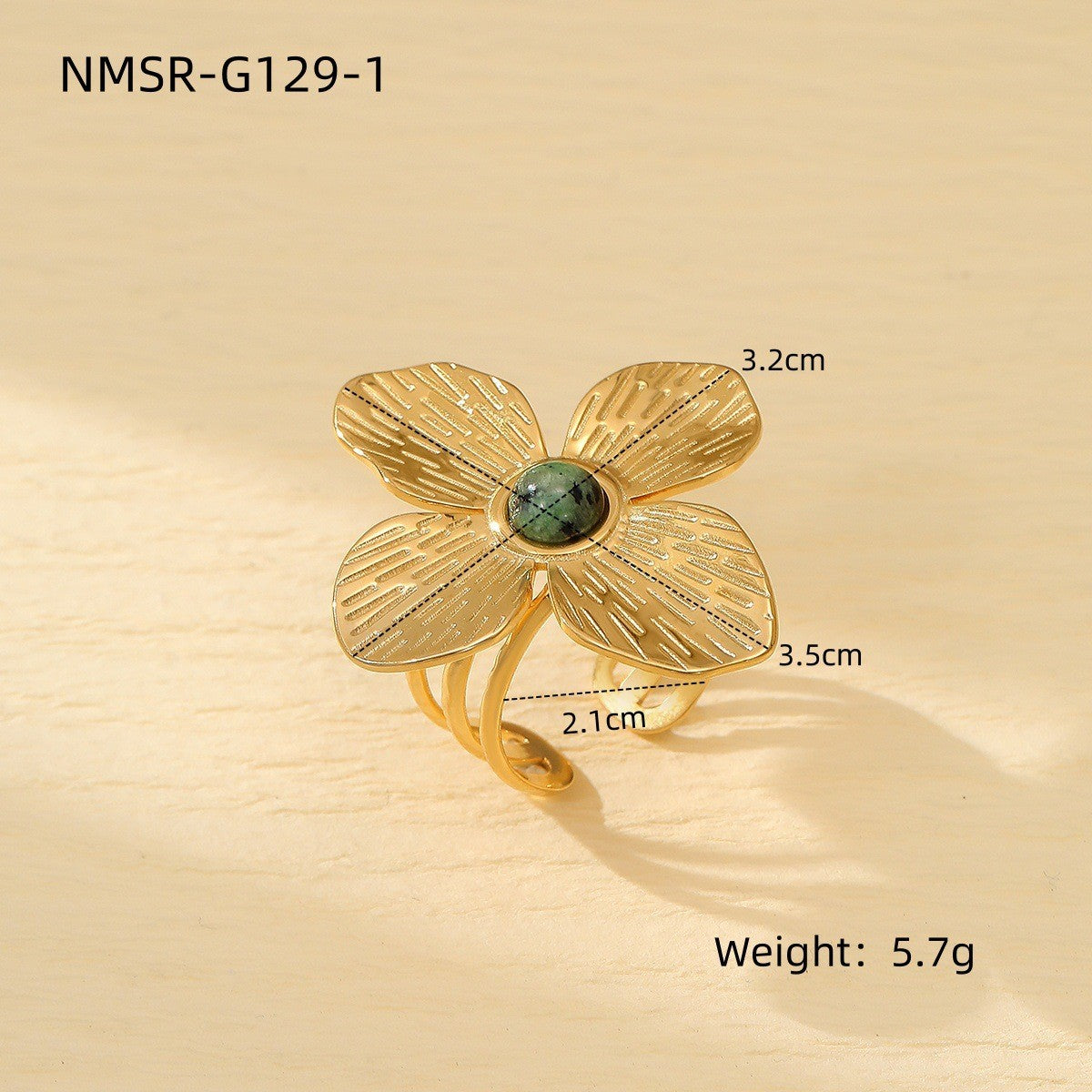 Wholesale Stainless Steel Flower Open  Rings