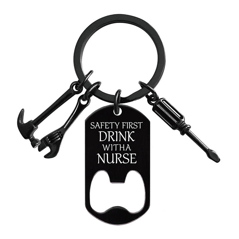 Wholesale Father's Day Gift Engraving Metal Keychain