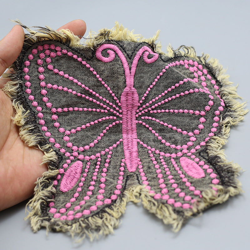 Wholesale Fashion denim butterfly patch