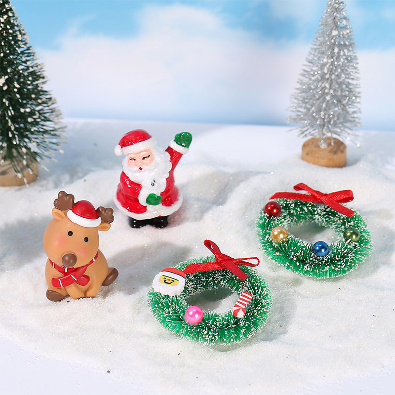 Wholesale Christmas decoration micro landscape snow scene resin ornaments