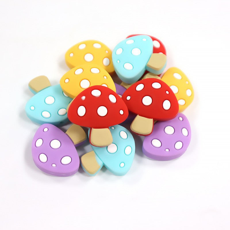 Wholesale 10pcs Colorful Mushroom Cartoon Focal Beads