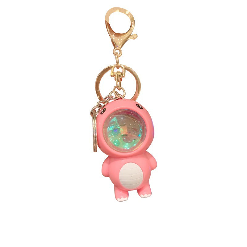 Wholesale Silicone Sunset Light Dinosaur Keychains