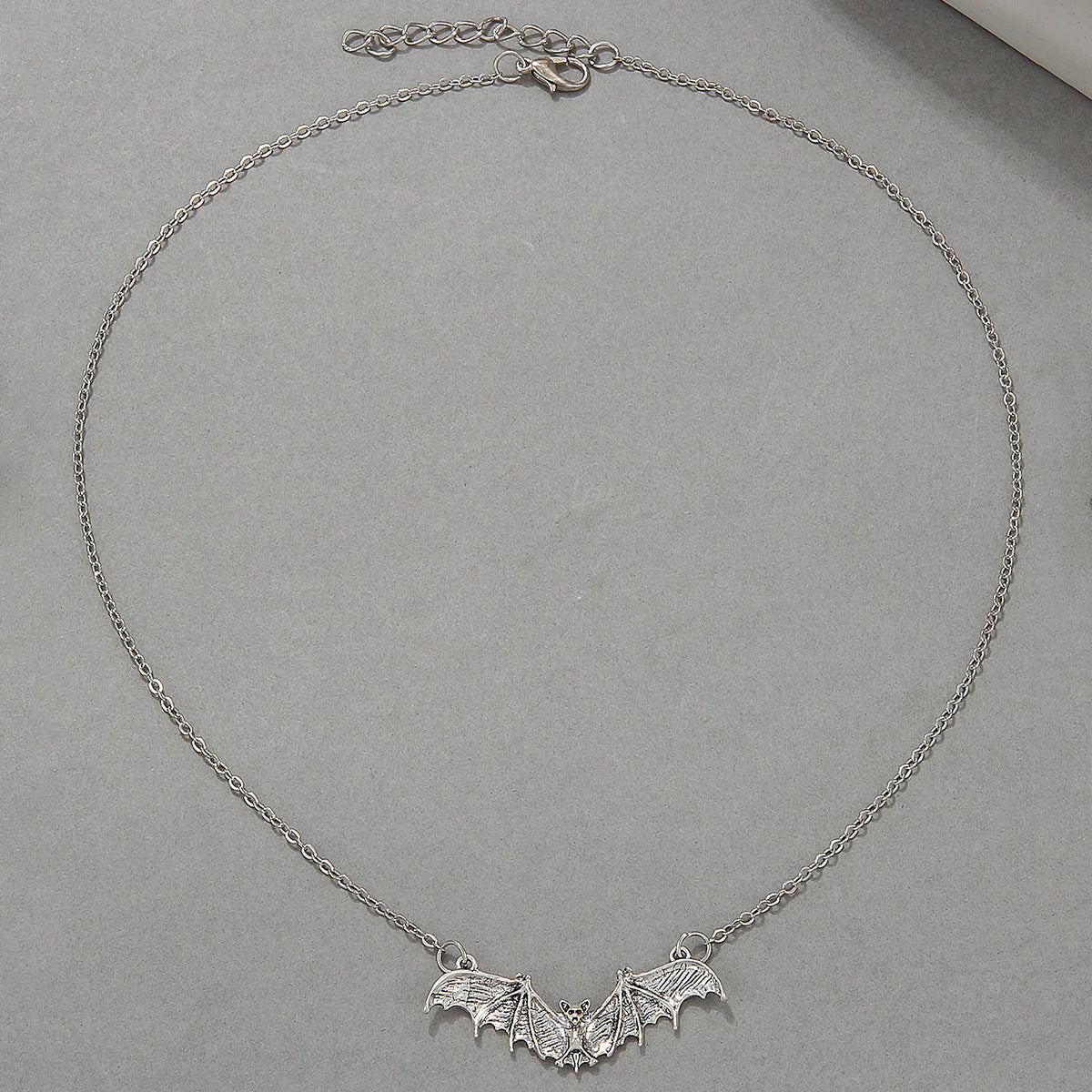 Wholesale Punk Black Bat Halloween Exaggerated Hip-Hop Necklace