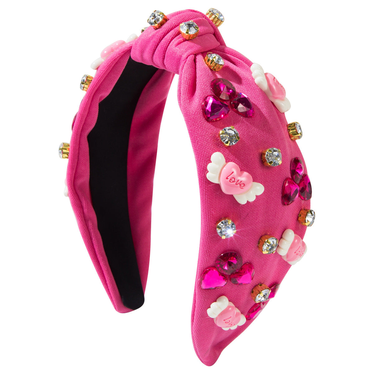 Wholesale Valentine' s Day Headband Diamond Angel Wings Holiday Hair Accessory