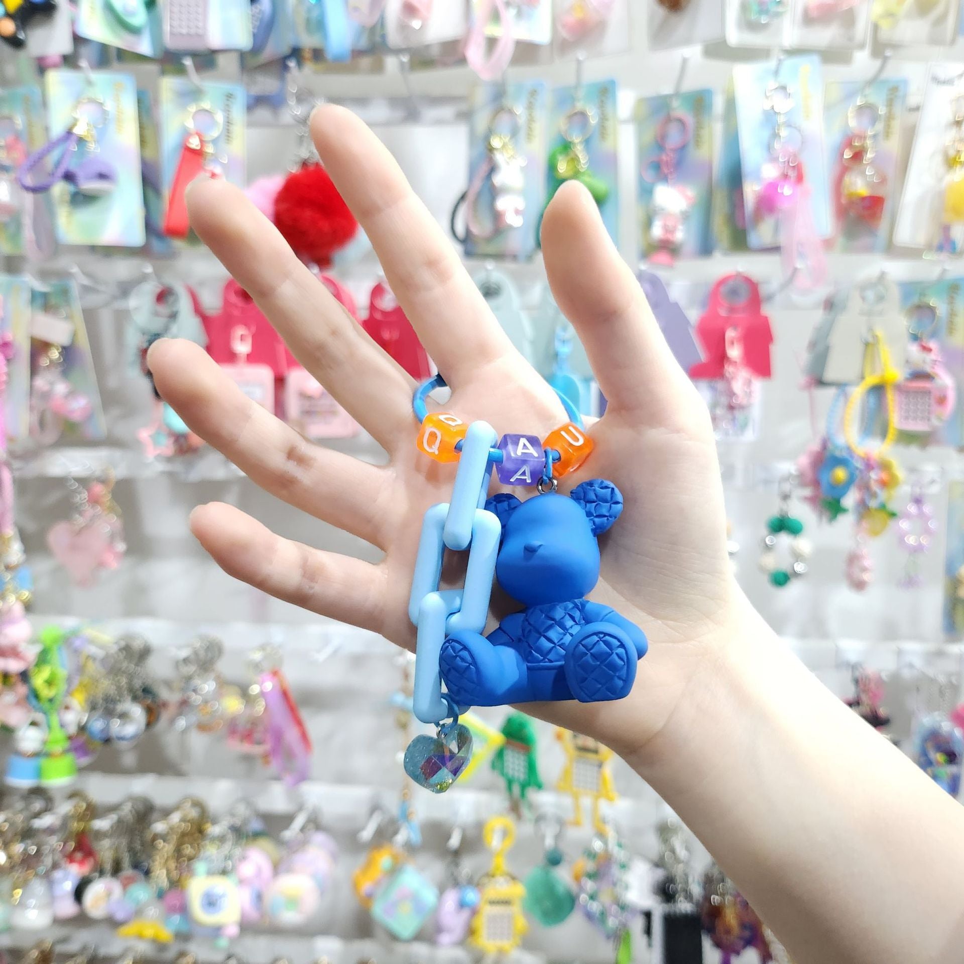 Wholesale Resin Bear Rabbit Fashion Simple Keychain