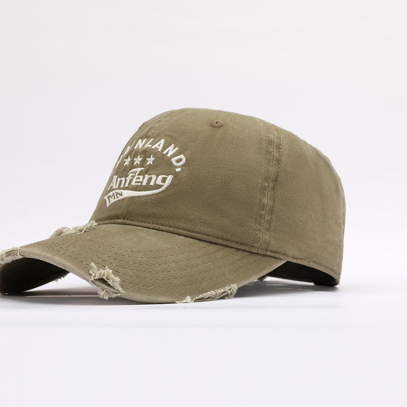 Wholesale Vintage Washed Embroidered Large Toe Circumference Cotton Soft-capped Baseball Cap