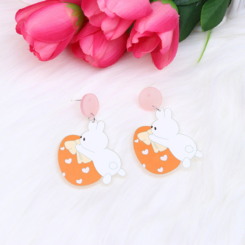 Wholesale Easter Rabbit Radish Chicken Acrylic Earrings