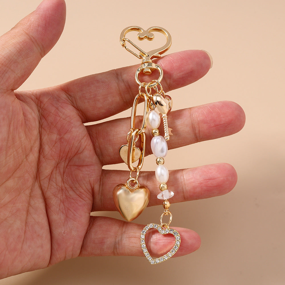 Wholesale New Creative Moon Star Starfish Keychain