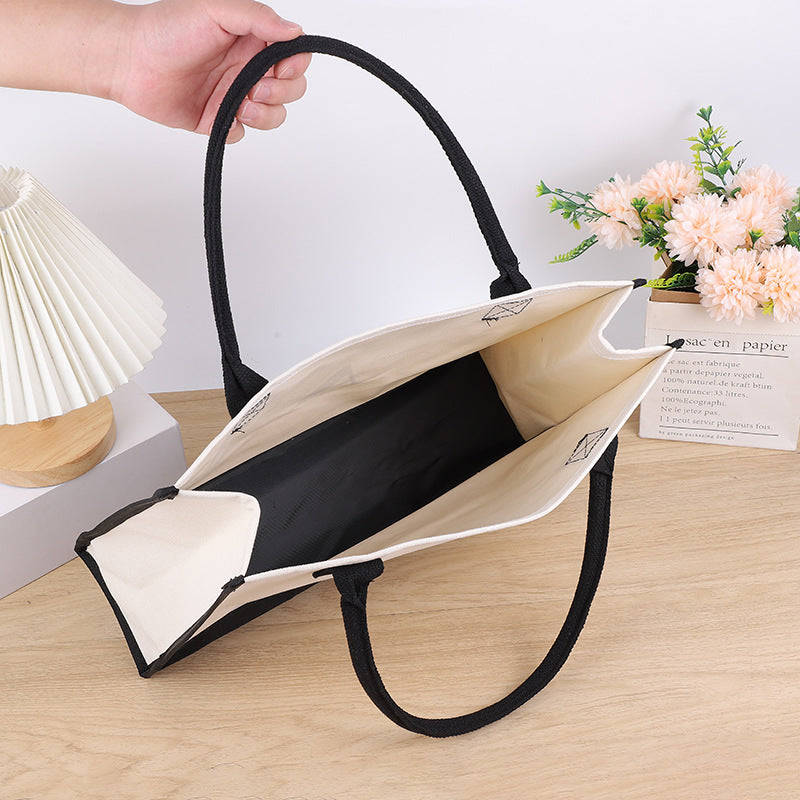 Wholesale Canvas Hand Letters Thickened Shopping Tote Bag