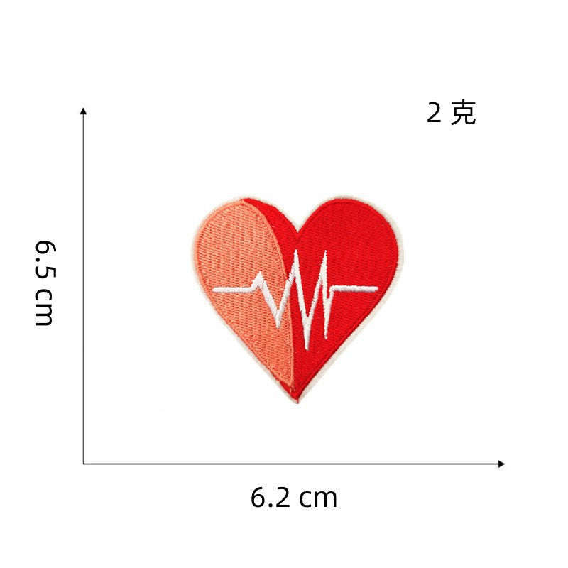 Wholesale Cartoon Heart Embroidered Iron On Patches For Nurse S Day Clothing Decoration