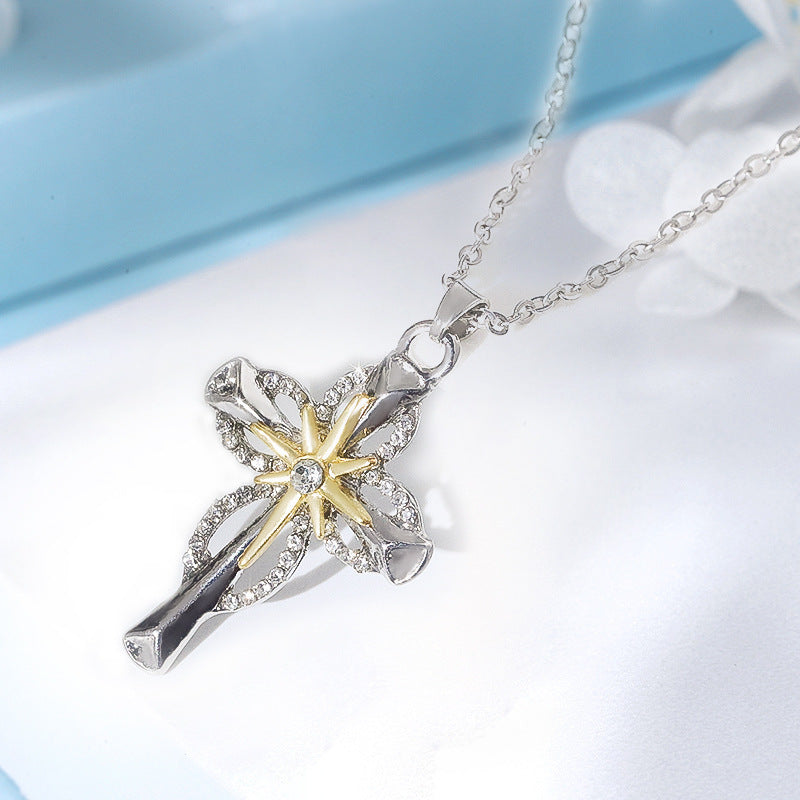 Wholesale Summer  Cross Necklace Double-Layer Accessory