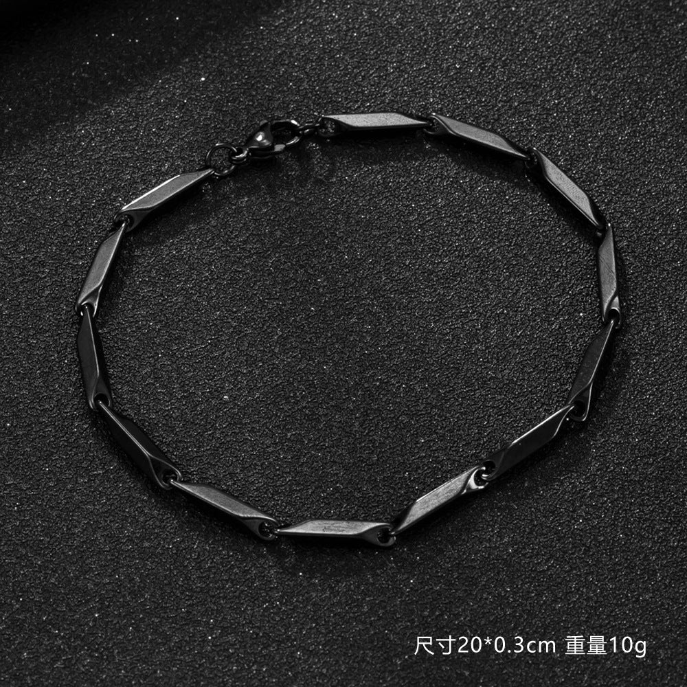 Wholesale Hip hop trendy Cuban chain titanium bracelet