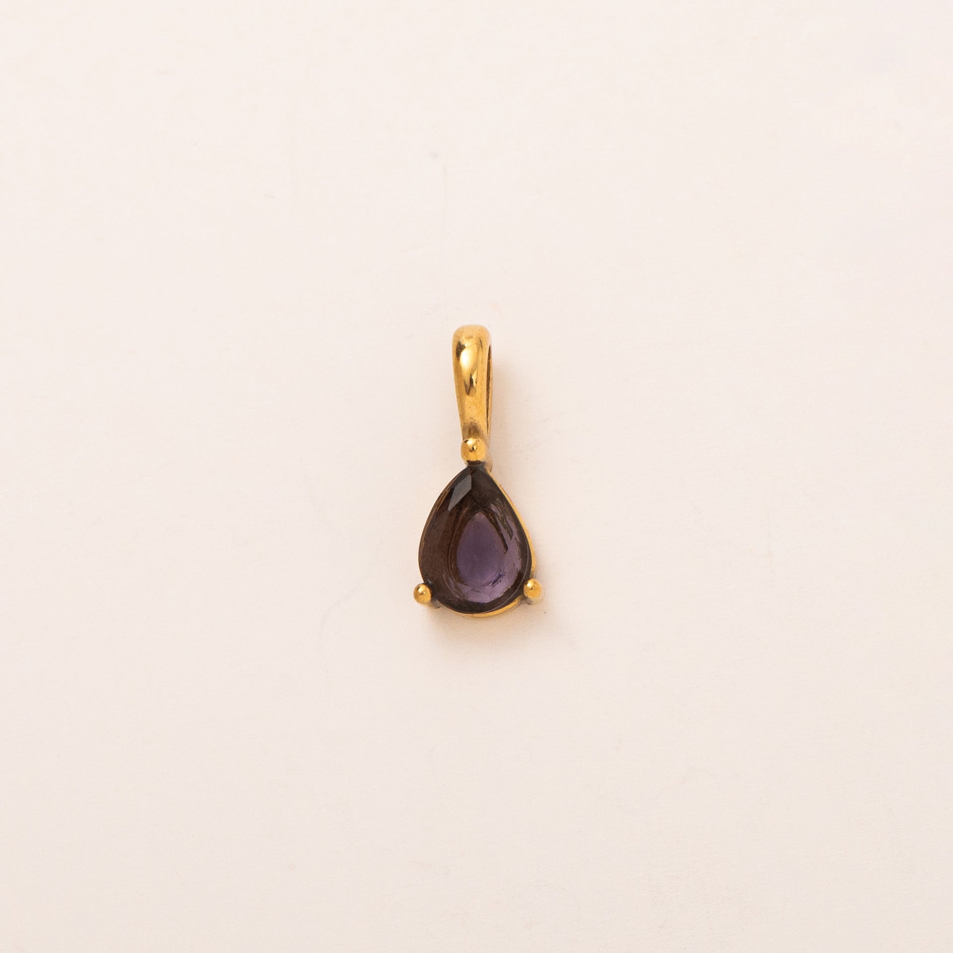 Wholesale Titanium Steel January Birthstone Drop Pendant Necklace 18K Gold Tone Stylish Jewelry Accessory For Gift And Daily Wear