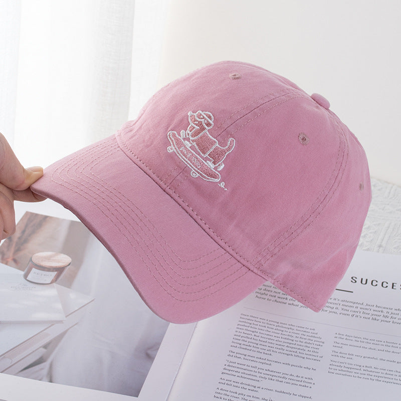 Wholesale Cute Skateboard Puppy Baseball Cap Soft Top Sunshade Hat