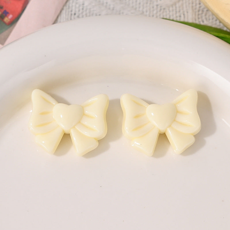 Wholesale 5pcs/pack   Candy-colored bow beads   Acrylic Beads