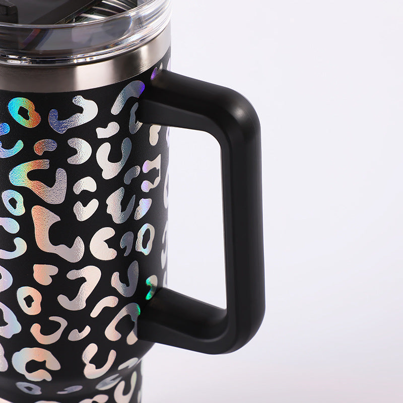Wholesale Tumbler Ice Bullies Cup  Leopard Print Thermos Cup Straw Cup 40OZ Car Cup Ice Cup