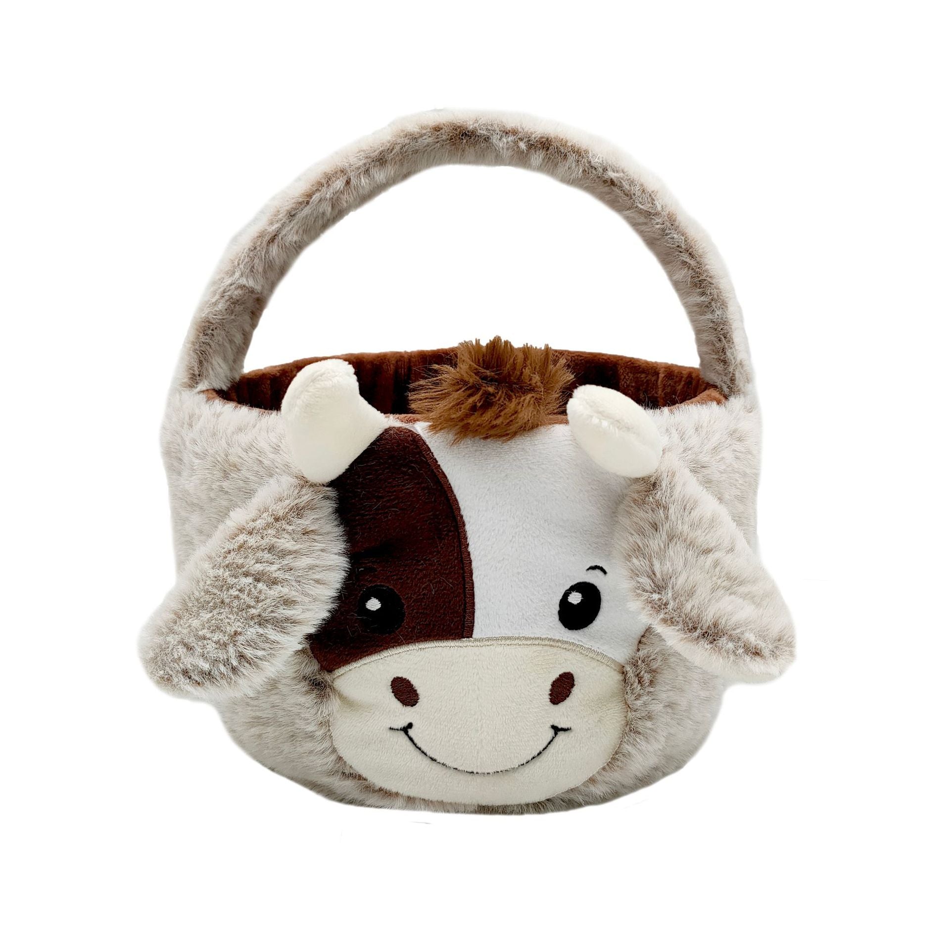 Wholesale Plush Cow Baskets and Handbags