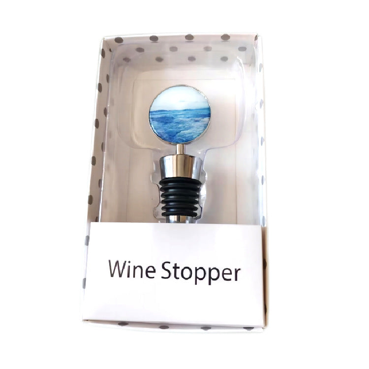 Wholesale Ocean Drip Gel Small Round Mirror Bottle Stopper Silicone Sealing Stopper Set Gift Box Packaging
