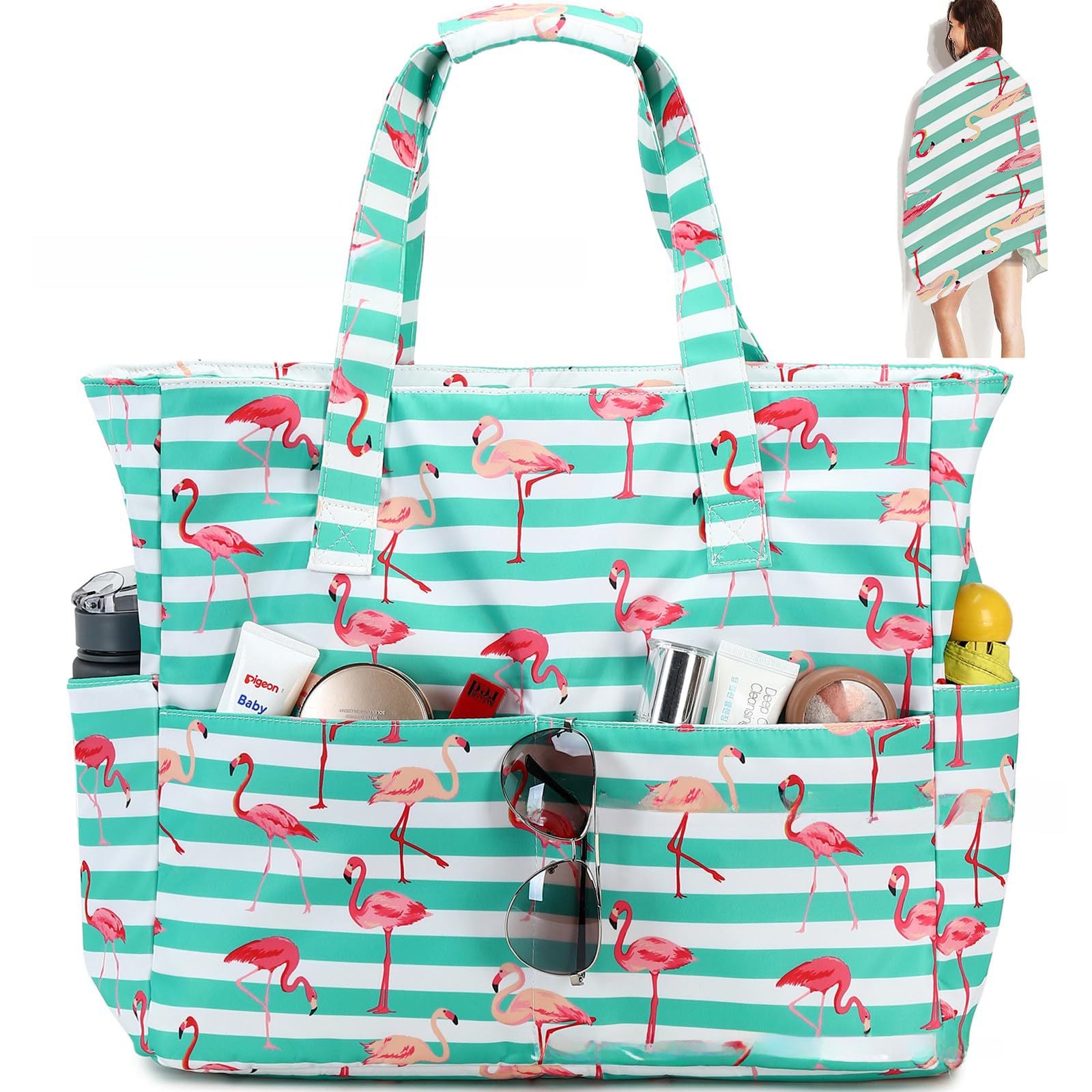 Wholesale multi-functional large  classic popular beach bag travel holiday gym essential