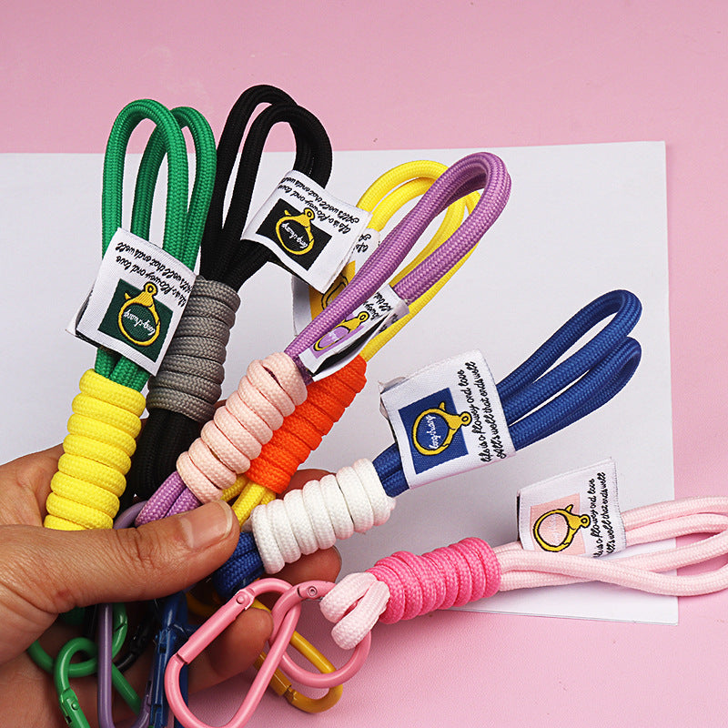 Wholesale Colorful Nylon Braided Rope Keychain