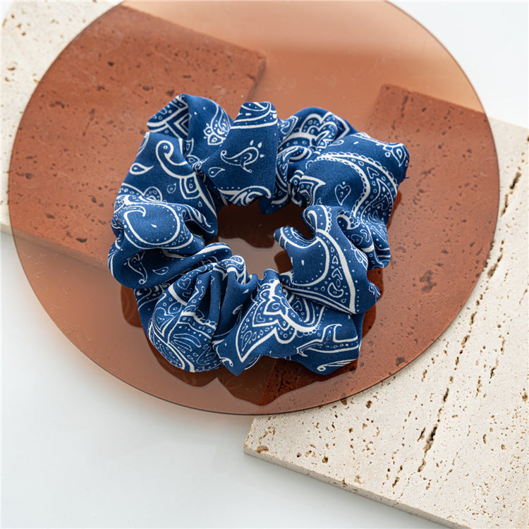 Wholesale Fabric Black and White Large Intestine Scrunchie