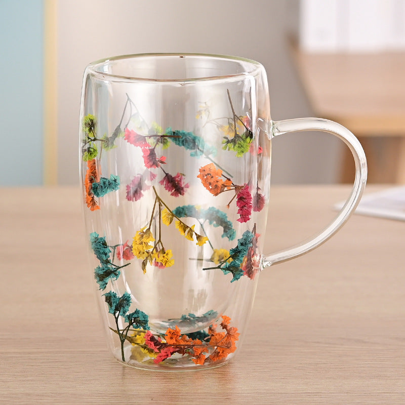 Wholesale New Double-layer High Borosilicate Glass with High Aesthetic Value and Multiple Styles of Glass Cup