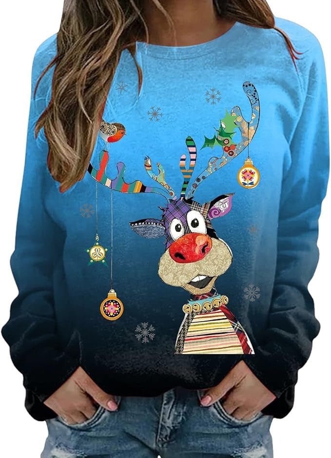 Wholesale Valentine's Day 3D round neck sweater women's red love tree women's clothing