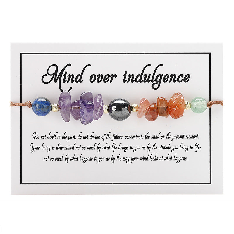 Wholesale Stone Beads Citrine Crushed Stone Round Beads Bracelet