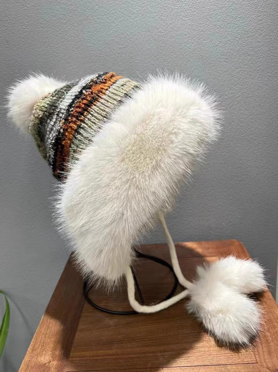 Wholesale Autumn and Winter Ear Protection Plush Warm Knitted Hats