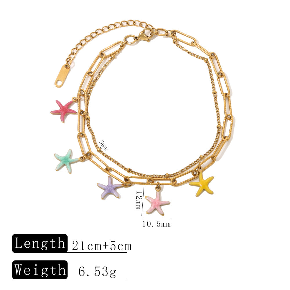 Wholesale Stainless Steel Heart Cherry Bracelet