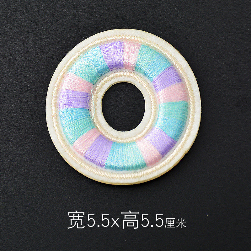 Wholesale Polyester 3D Embroidered Letter Patches Rainbow Self Adhesive DIY Fabric Appliques For Clothing Bags Shoes Hats Boutique Resale