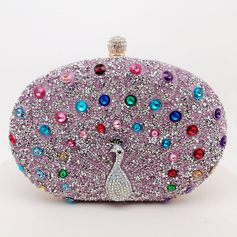 Wholesale Diamond Set Banquet Color Luxury Banquet Fashion Water Diamond Handbag