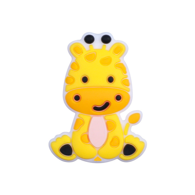 Wholesale Random 20pcs/pack Silicone animal teething 3D Focal Beads