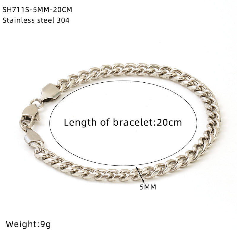 Wholesale Titanium steel interlocking rings gold and silver bracelet