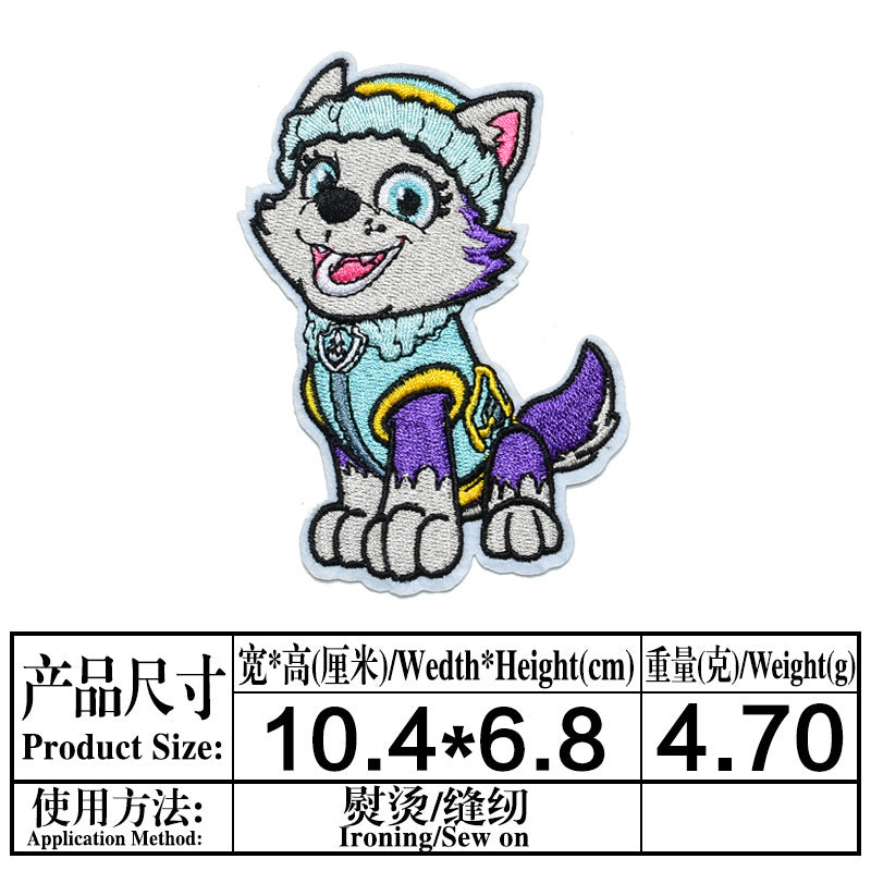 Wholesale cartoon cute dog embroidery DIY patches