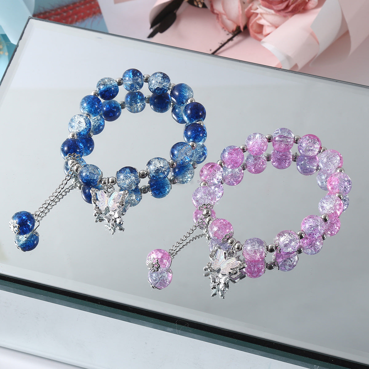 Wholesale  Super Fairy Butterfly Jade Broken Bracelet  Charms Butterfly Bracelets
