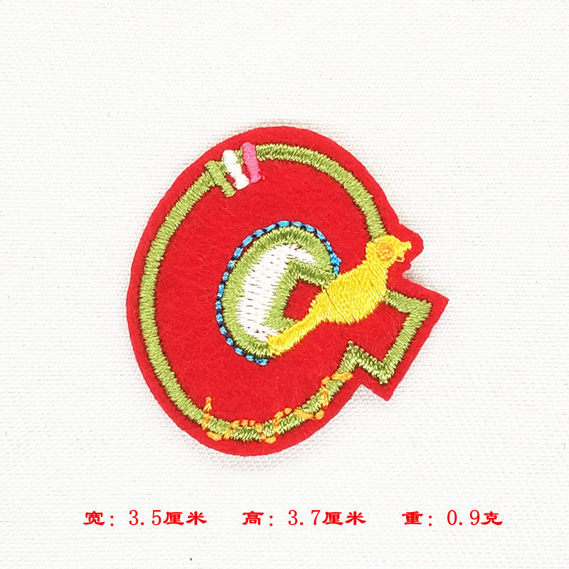 Wholesale Colorful English letter embroidery DIY Patches