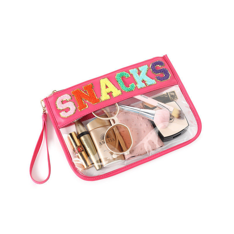 Wholesale Popular Transparent Letter Makeup Bag, Storage Bag, Travel Bag