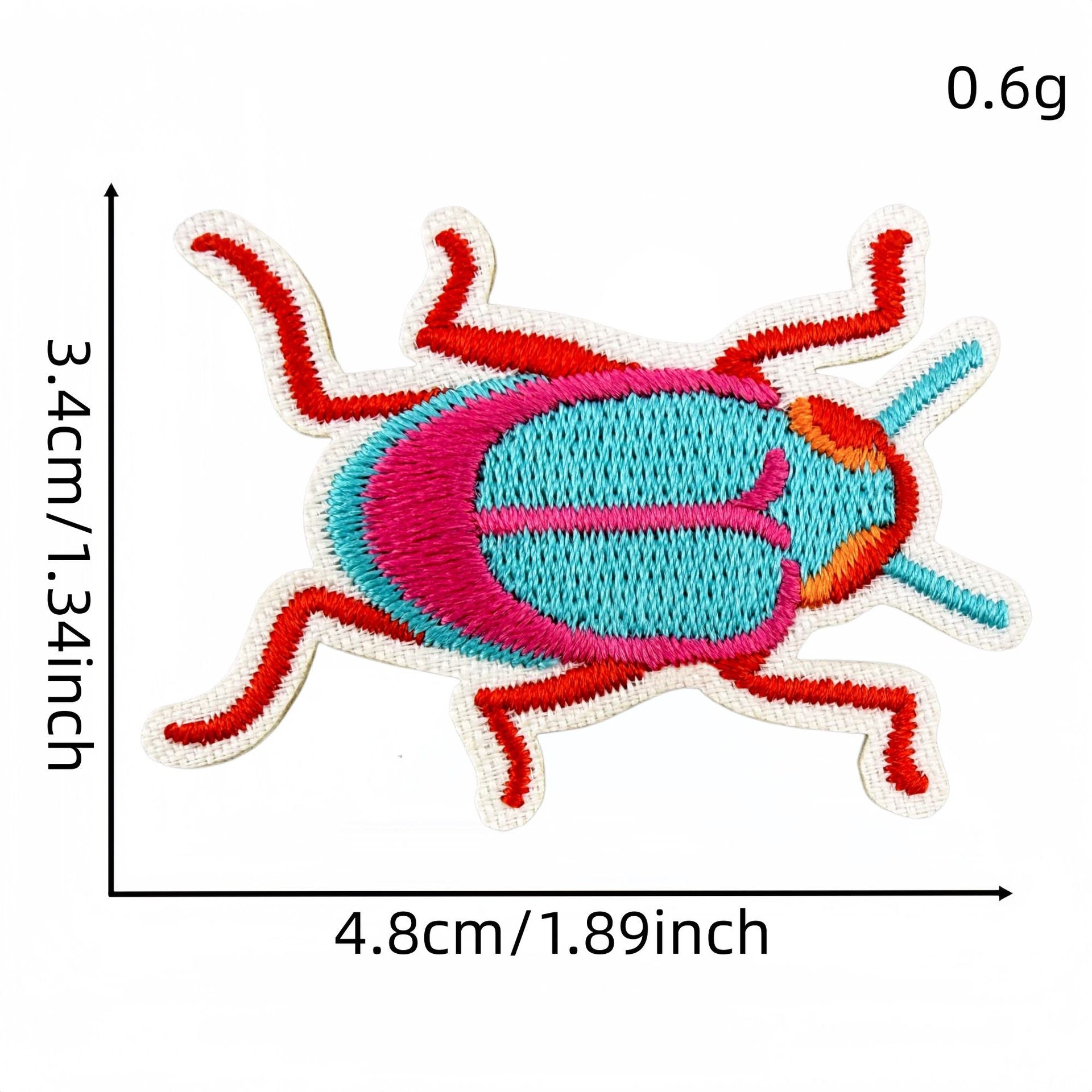 Wholesale Cartoon Insect Beetle Embroidery Patches Iron On Appliques For Clothing And Bag Decoration 14 Piece DIY Craft Supply